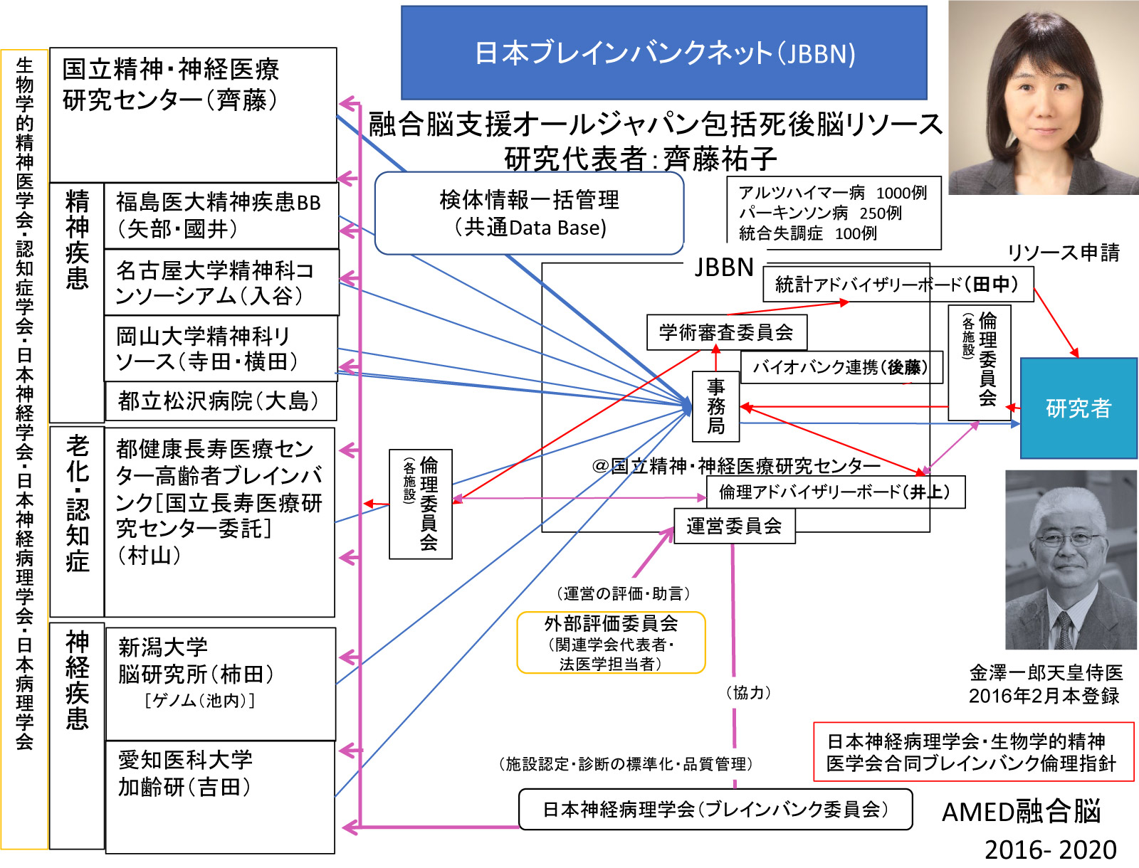 日本ブレインバンクネット　融合脳支援オールジャパン包括死後脳リソース　研究代表者：齊藤祐子
